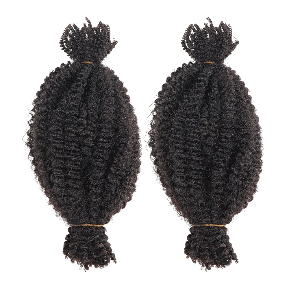 VAST 16 Inch Pre-Separated Springy Afro Twist Hair 100% Human Hair Natural Black Marley Twist Crochet Braiding Hair