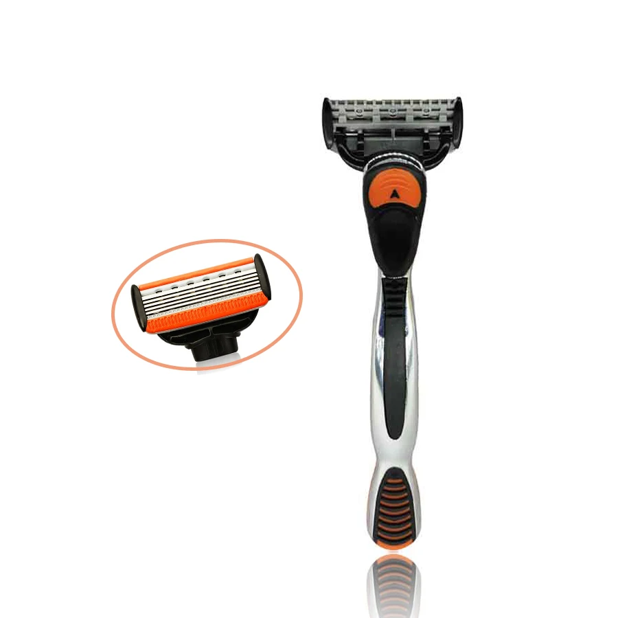 OEM ASR F855 five 5 blade shaving razor blade with metal handle OEM blister card packing