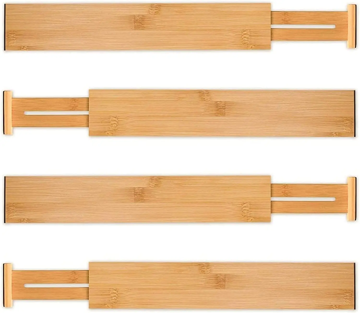 Bamboo Bedroom Organizer Storage Kitchen Organizers Drawer Dividers for Kitchen Expandable 100% Natural Storage Boxes & Bins