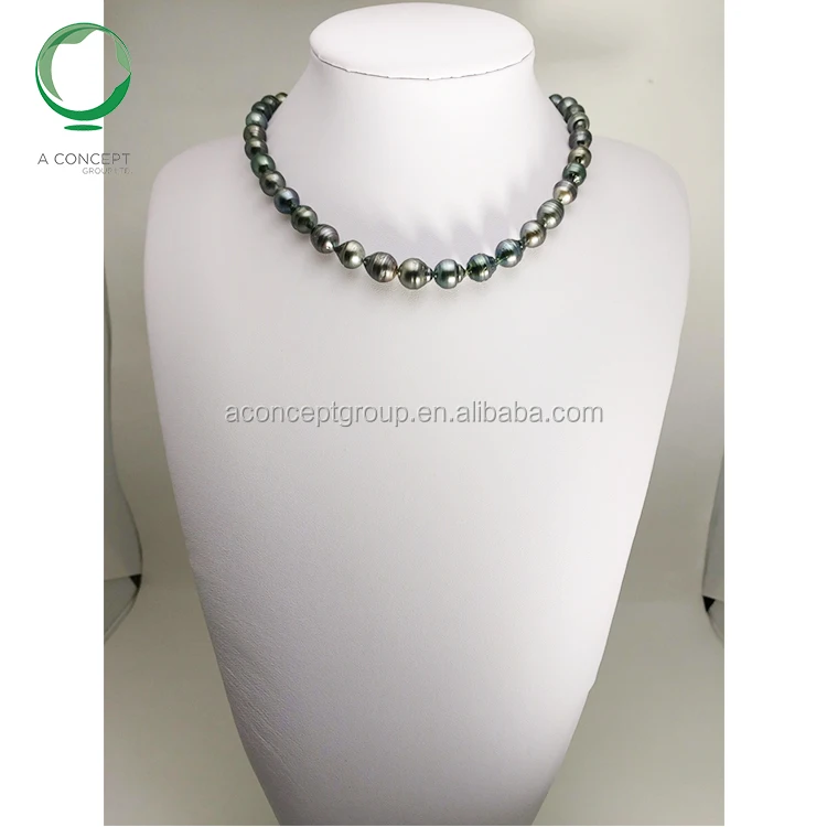 High Quality 40cm Good Luster Very Nice Colour Tahitian Pearl 8-11mm Circlestrand, tahitian black pearl