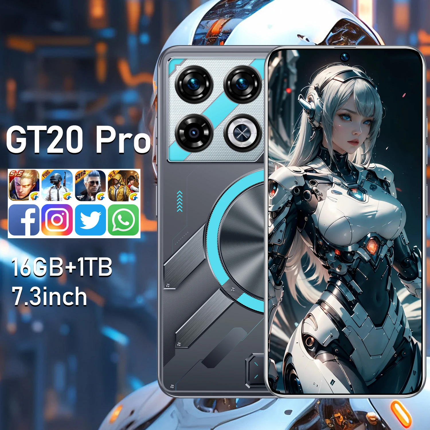 Unlocked Smartphone original track android 14.0 new phone techno gt20 pro phone