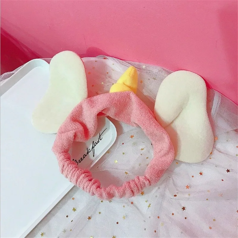 OEM Custom Acceptable Coral Fleece Headband Cartoon Ear Headband Elephant ear baby Child Hairband