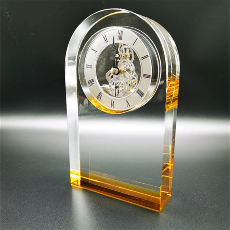 Factory Supply Best-Selling Wedding Favorite Crystal Clock Souvenir Supplier Crystal Clock