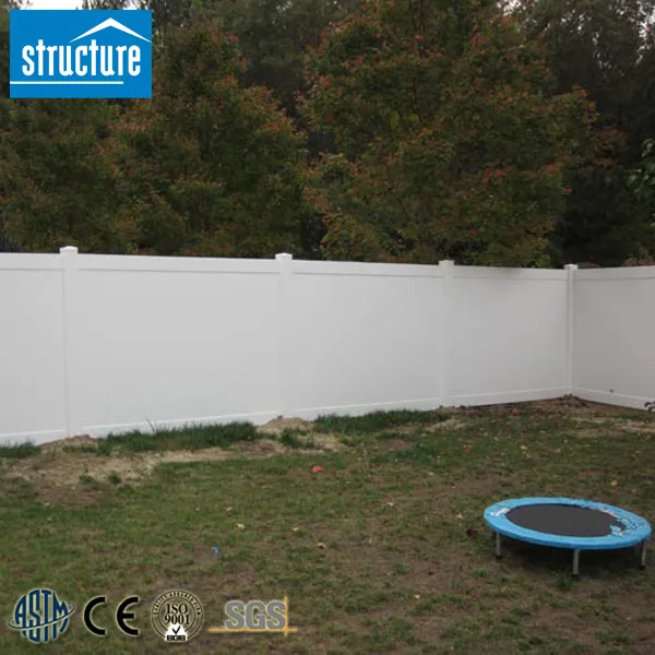 No Crack Wind Resistance PVC Fence Vinyl Privacy Fence