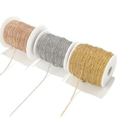 2020 Hot Sale Classic Necklace Chains DIY Jewelry Making Accessories O Shape Stainless Steel Chains For Jewelry Findings