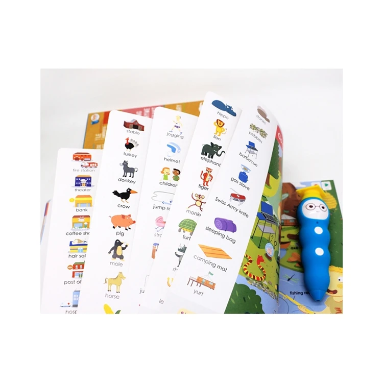 Kids english word easy learning with talking pen reading audio books for kids