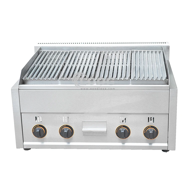 Best Professional Kitchen Equipment Commercial Char Broil Natural Gas Lava Rock Grill Machine CounterTop Gas BBQ Grill