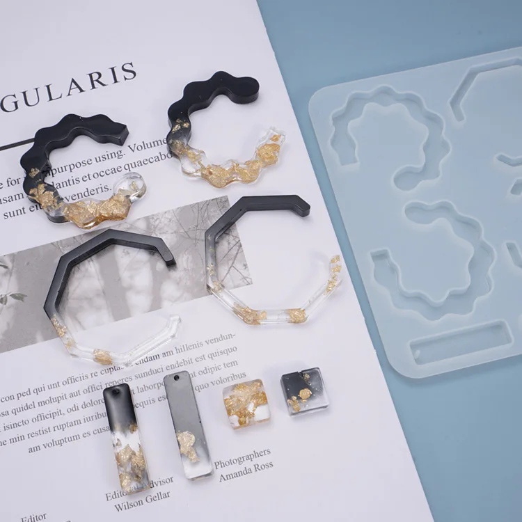 Y122 Earring Silicone Resin Molds Jewelry Epoxy Moulds Earring Jewelry Resin for DIY Women Earrings Resin Jewelry Pendant Craft