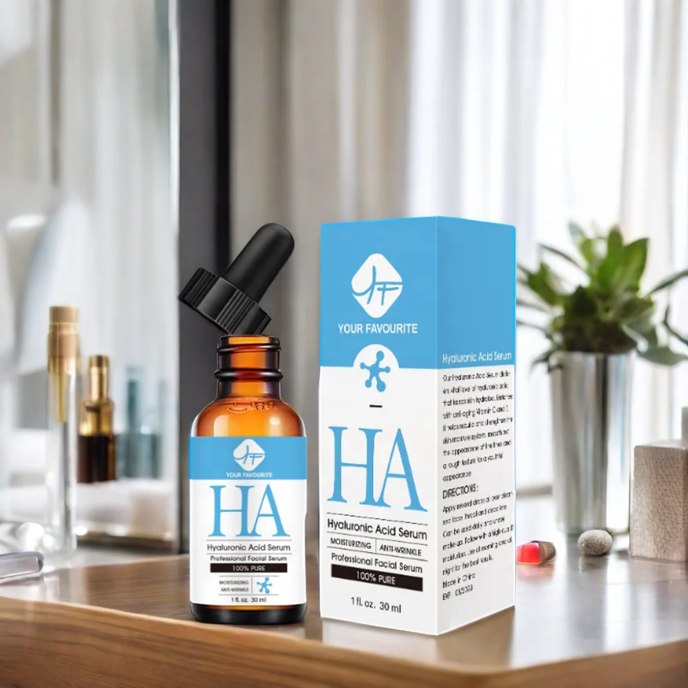 Private Label Hyaluronic Acid Serums Anti-Wrinkle Skin Care Face Revitalizer Liquid Hydration Hand Main Ingredient Aloe Vera OEM