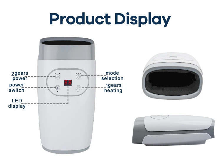 Custom Wireless Fingers 3D Airbag Wrap Massage machine with Heating Accupressure Wrist Hands massager