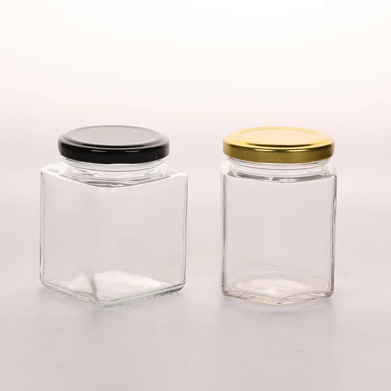 Custom Labeling 120ml 180ml 280ml 380ml 500 ml 730 ml Glass Jar with Twist-off Lid Jam Honey Jar frascos de vidrio