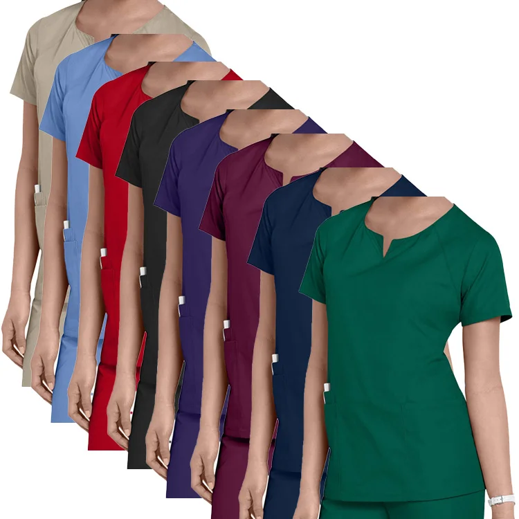 RTS Female Spa Beauty Staff hospial nurse Uniform Scrub Top