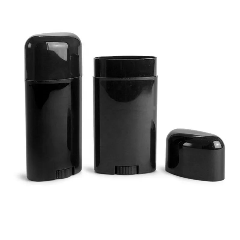 2.65 oz Silver Polypro Deodorant Tubes with Silver Dome Caps
