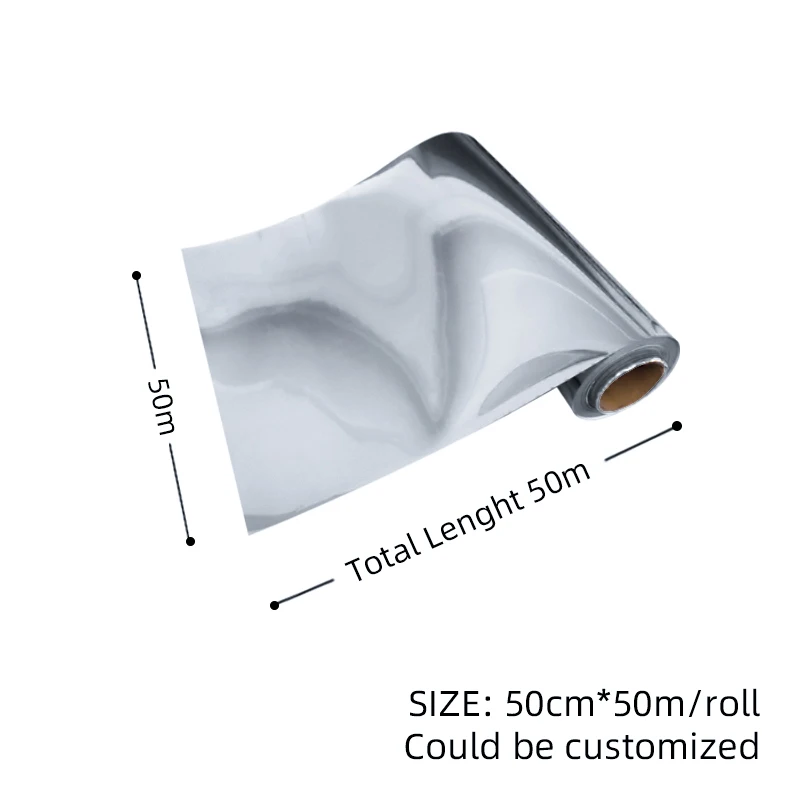 Odm Oem Custom Logo Silver Metallic Heat Transfer Vinyl Rolls Sheeet