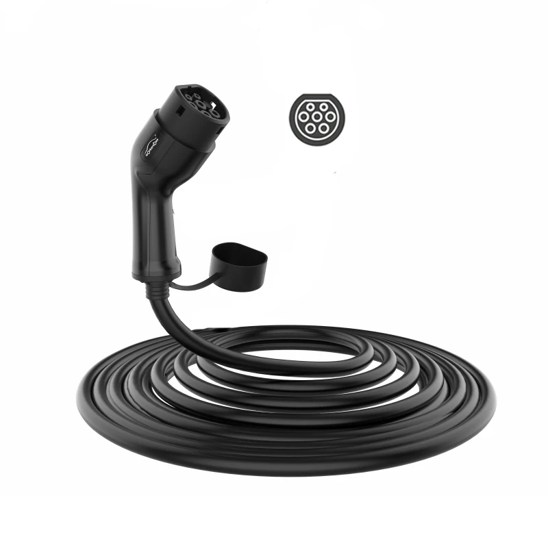 IEC 62196 Type 2 three phase 32A EV Connector Plug CE TUV Certified  Environmental TPU Cable