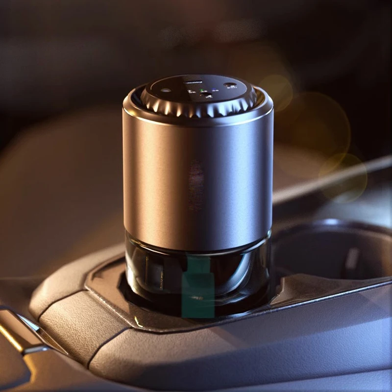 new innovative products 2024 non electric mini vent smart scent oil aroma auto lamp essential with Colorful Lights car diffuser