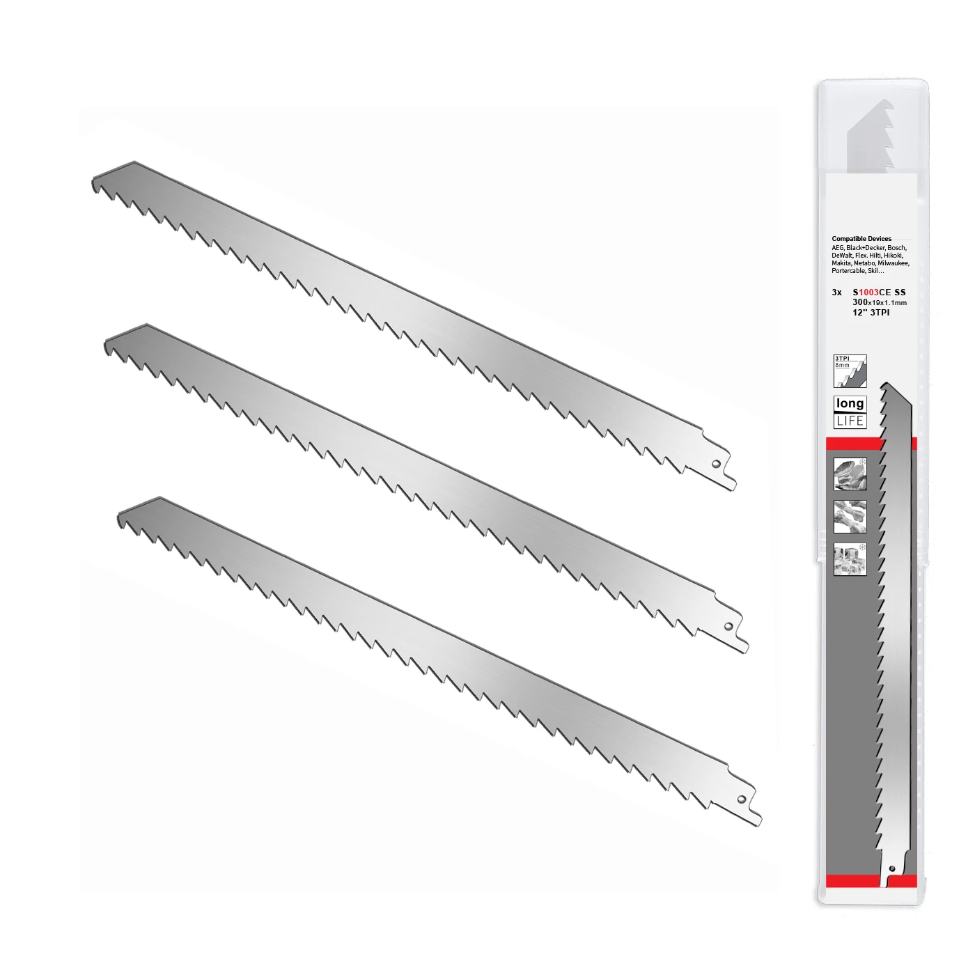 Factory direct selling 30 cm fast cutting ice stainless steel Reciprocating saw saw blade