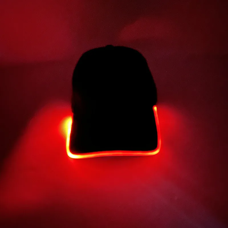 LED lights music carnival hat glow-in-the-dark baseball cap custom logo hats