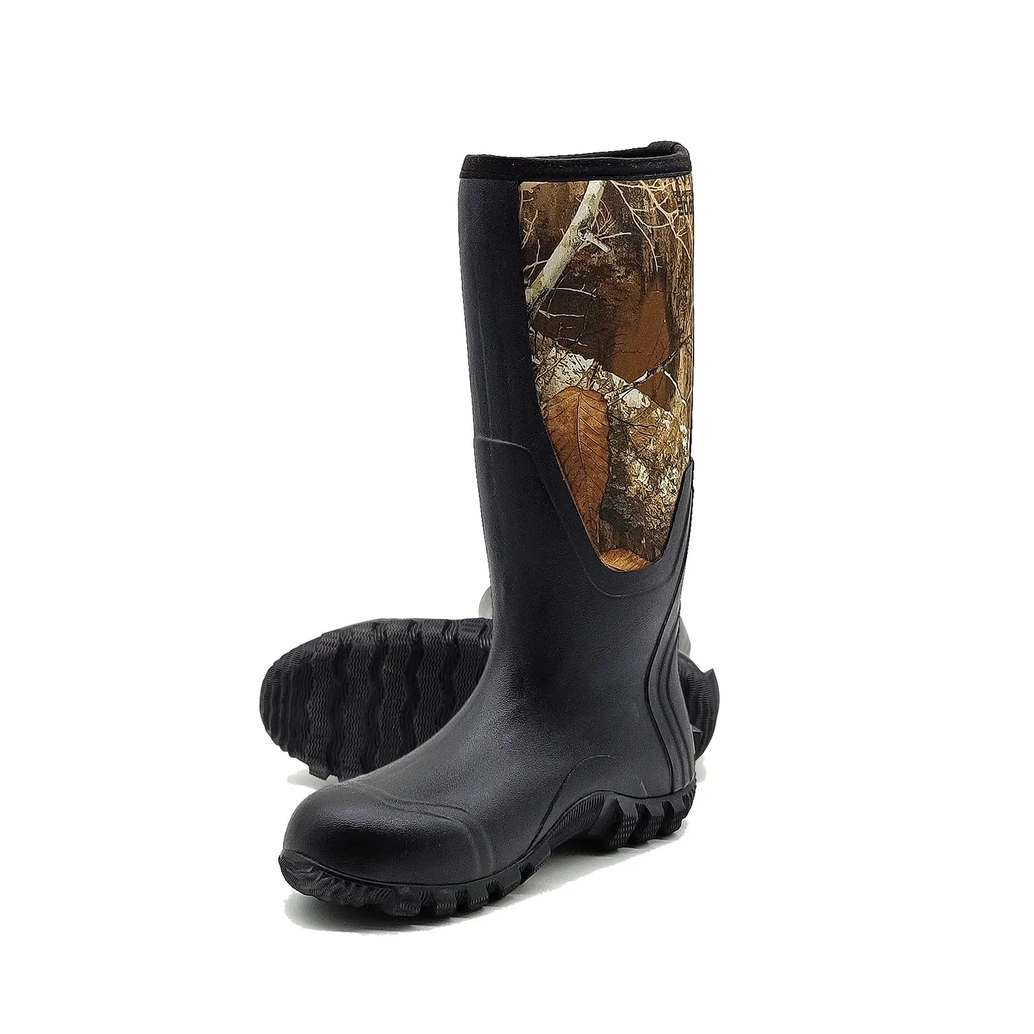 Wholesale Neoprene Mens Knee High Camouflaged Gum Vibram Rubber Waterproof Bite Snake Proof Hunting Boots
