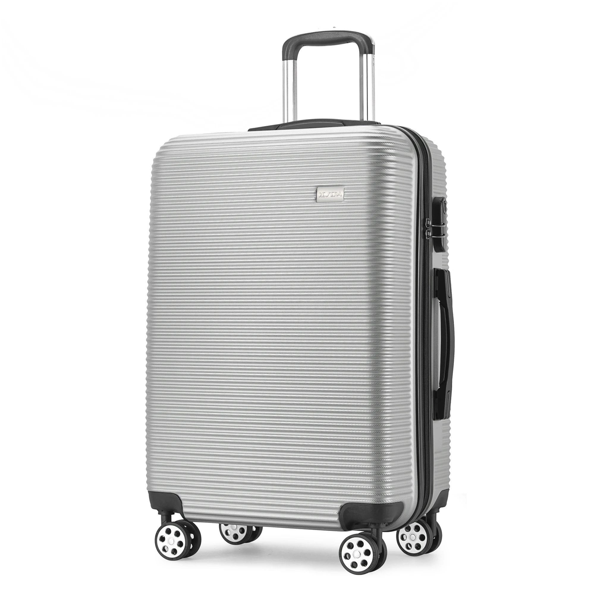 4 spinner 360 degree silent wheel Abs travel suitcase sets hard shell luggage bags 20 inch 24 inch 28 inch luggage sets