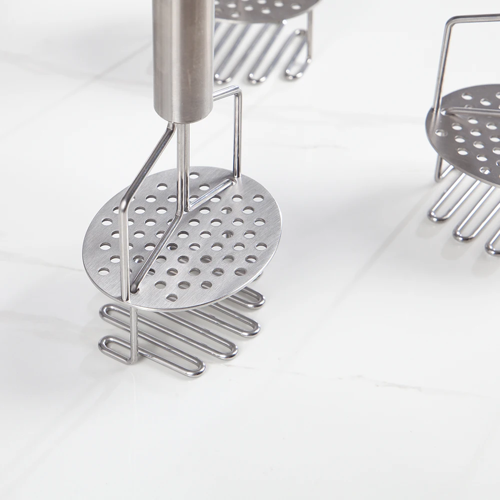 Multi Purpose double layer Stainless Steel Kitchen Potato Masher Ricers Presser