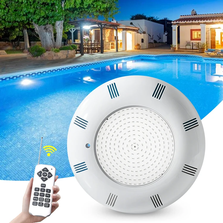On Sale Ultra Flat 12V Salt Water Nicheless Wall Mounted Rgb Remote Control Ip68 Swimming Pool Led Light