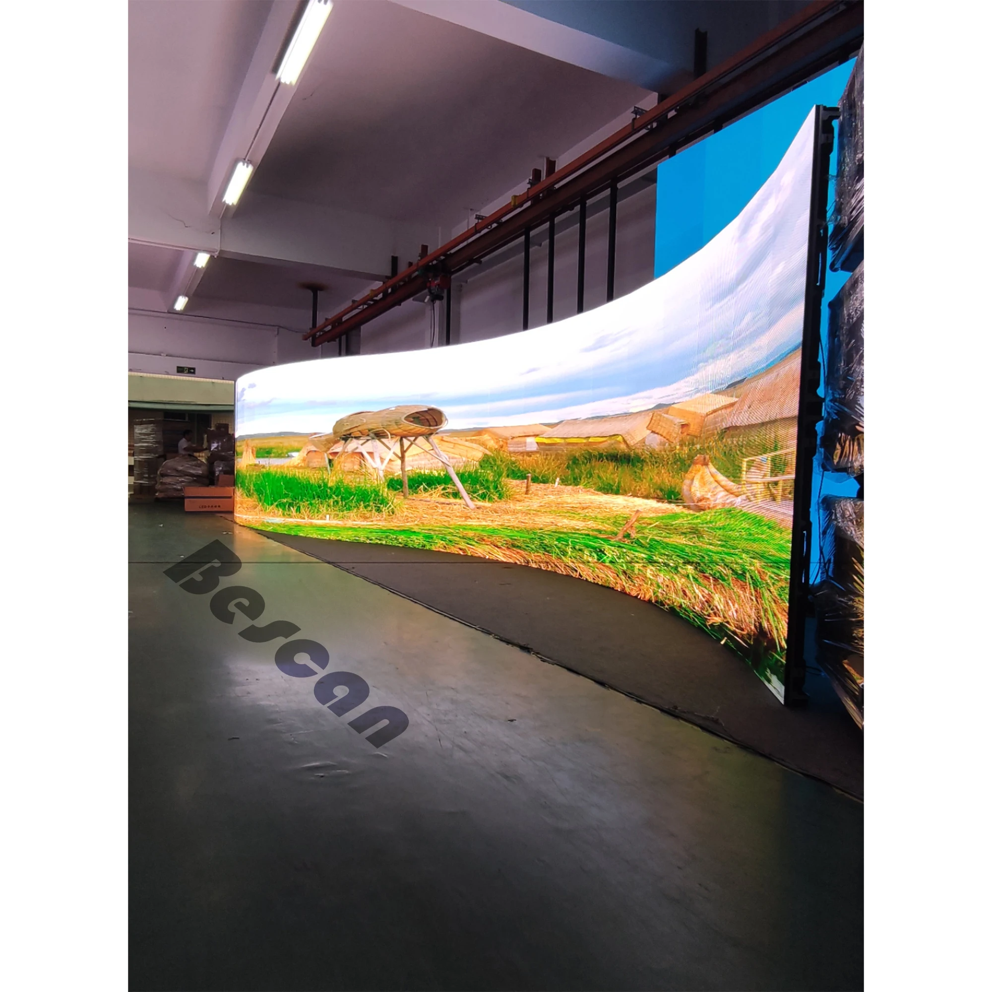 BESCAN Curved Round Cube Indoor Outdoor LED Screen Wall High Quality High Definition Curved LED Video Wall For Stage Event