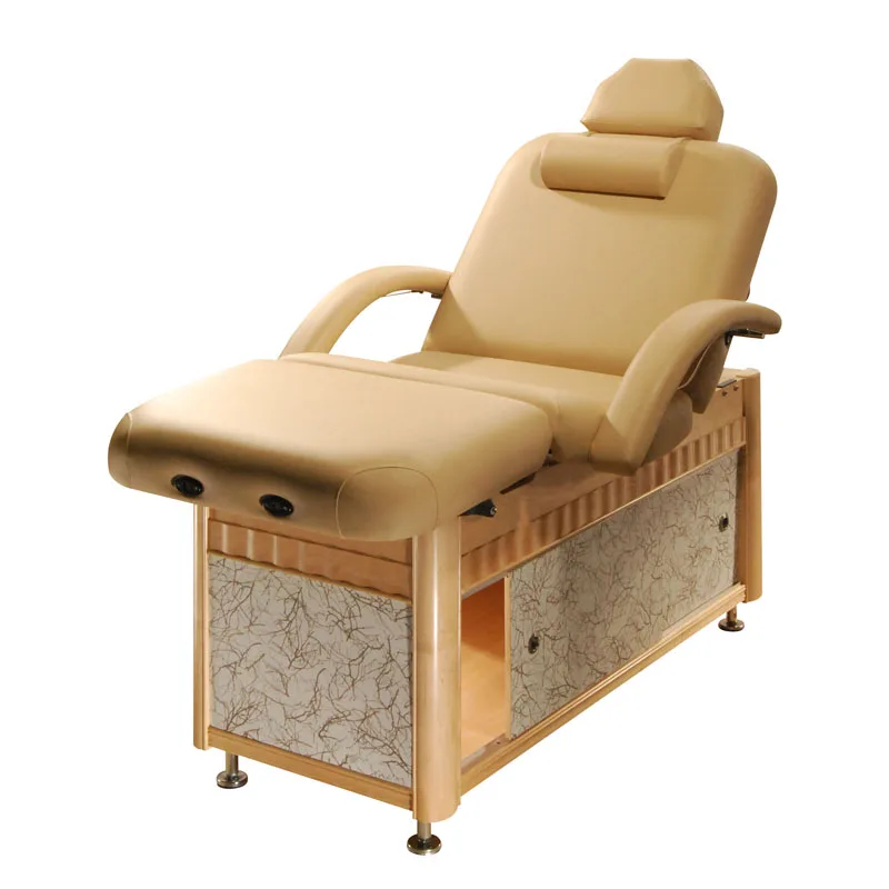Manufacturer wholesale OEM Height adjustable American hard maple wooden frame Professional Salon Bed electric massage Beauty bed