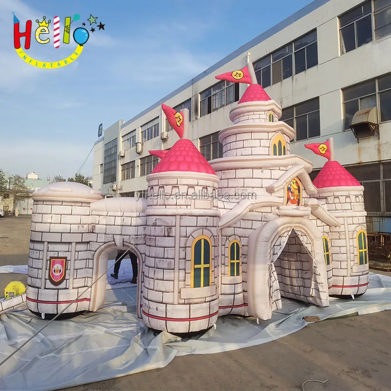princess castle entrance blow up arch stage play prop inflatable castle gate