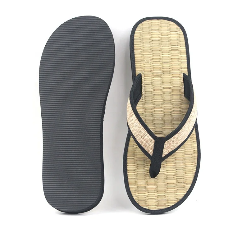 Wholesale Summer Unisex Bamboo Slippers Custom Flipflops with Anti-Slip Feature for Hotel Outdoor Mules