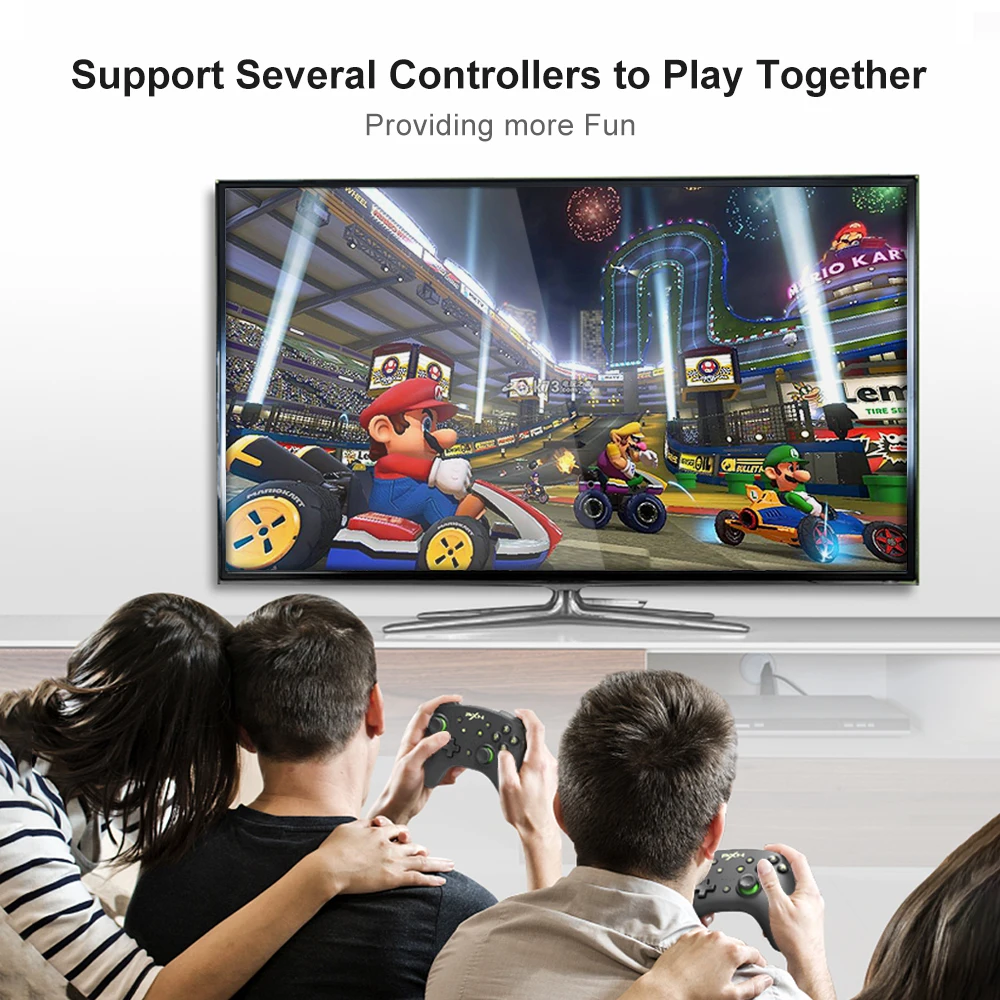 PXN 9607X Wireless Turbo Joystick for Wii Nintendo Switch Gyro Axis Controller Pro