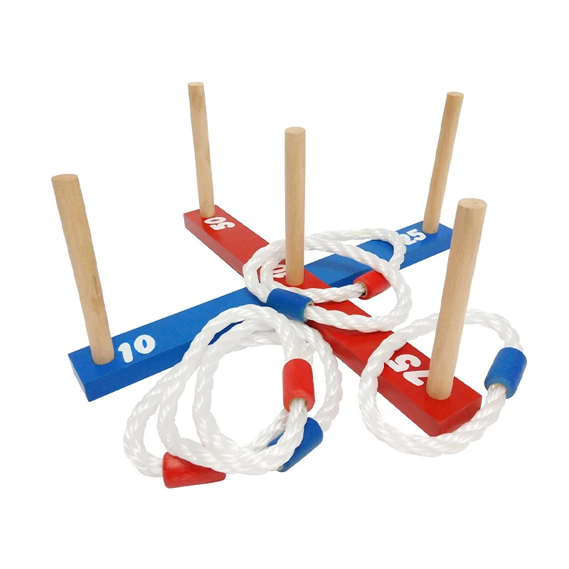 Custom Wholesale Premium Wooden Throwing Game Wooden Ring Toss Yard Game For Kids