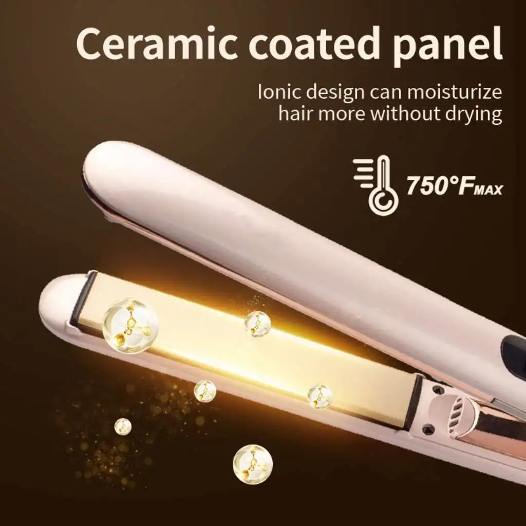 Straightener Professional Hair Flat Iron Professional Steam Style 2 in 1 Flat Iron  Straightener Dryer Hot Air Styler