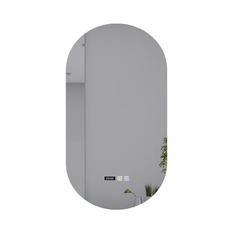 Wholesale Good quality and cheap LED backlight smart light bathroom mirror s frameless oval mirrors