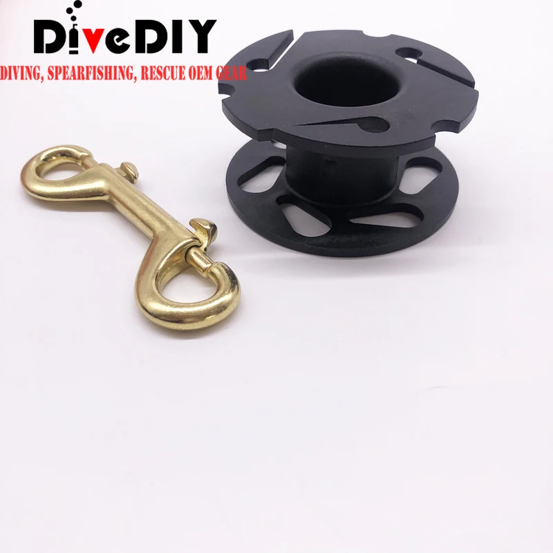 30M LIne Light Weight Plastic Finger Spool with Brass double ended bolt snap