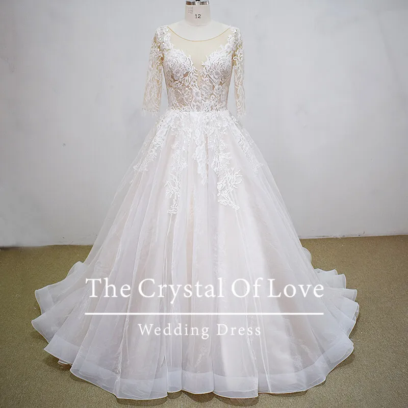 Lace and sequin wedding dress, modern vintage wedding dresses