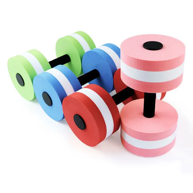 Wholesale EVA water swimming aquatic dumbbells soft aerobics floating dumbbell for pool training