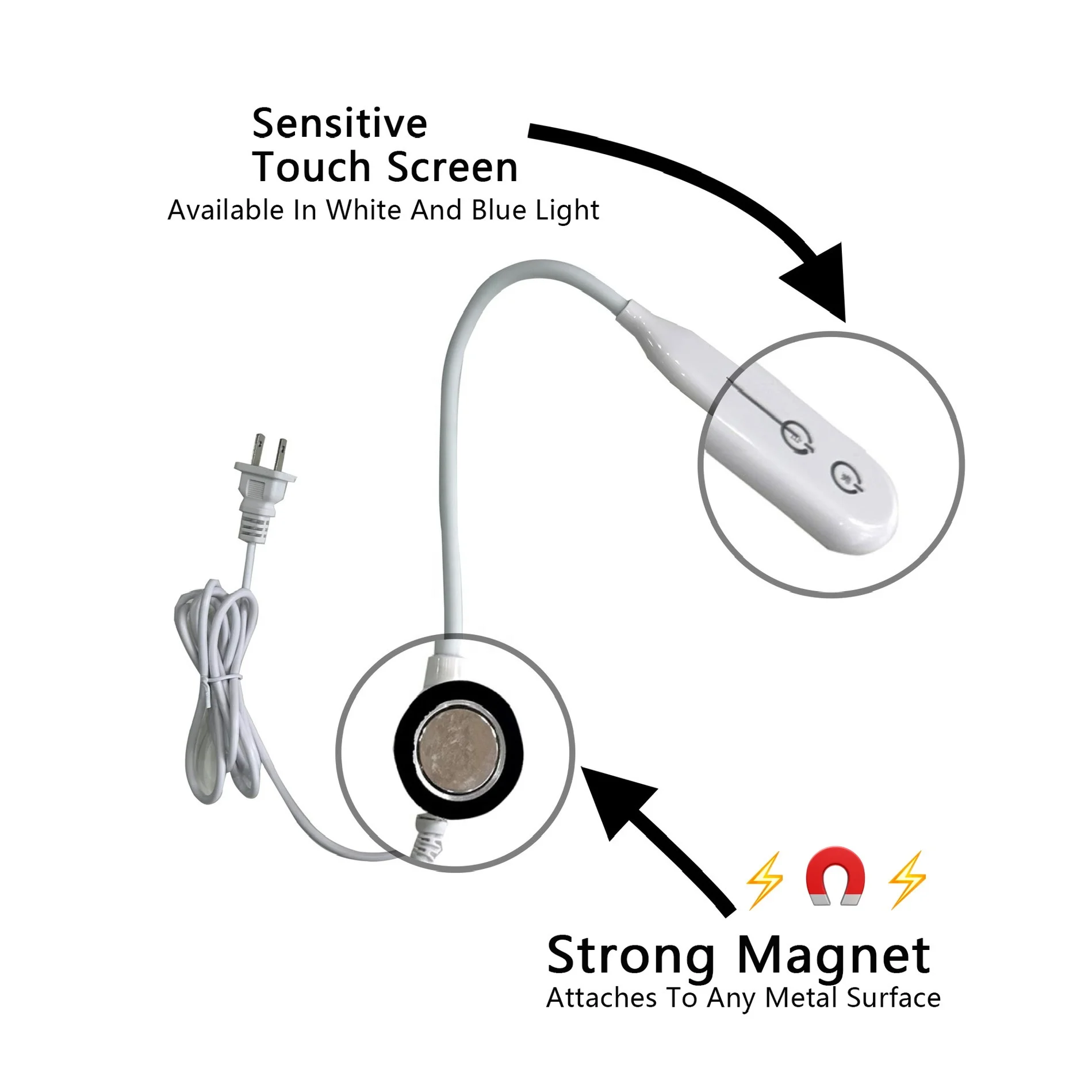 Easy Touch Open 40 Patch Bulb LED Light Adjustable the Lighting DIY Lamp Sewing Machine Light 6W for Home Use