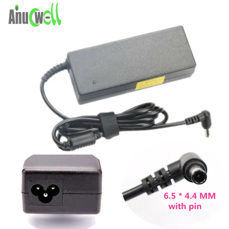 Notebook DC Adaptor Laptop Power Charger 19V 3.42A 65W AC Adapter 5.5 x 1.7mm Yellow Tip Power Supply for E3-111 E3-112 E3-112M