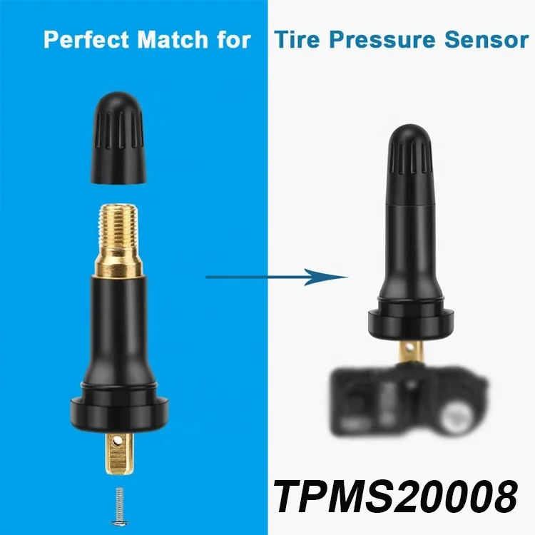 TPMS20008 rubber tire valves for car tire pressure sensor tubeless tire valve repair kit TPMS413 valve stem for TPMS sensor