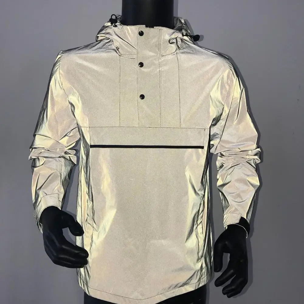 
color changing maigic print reflective fabric for clothing with high quality glitter silver red yellow pink forfashional jacket 