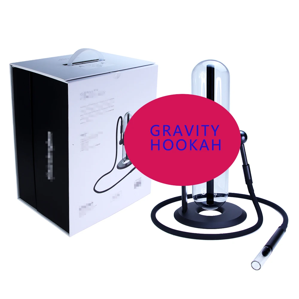 sales Rotate 360 degrees portable big glass gravity hookah shisha water pipe set