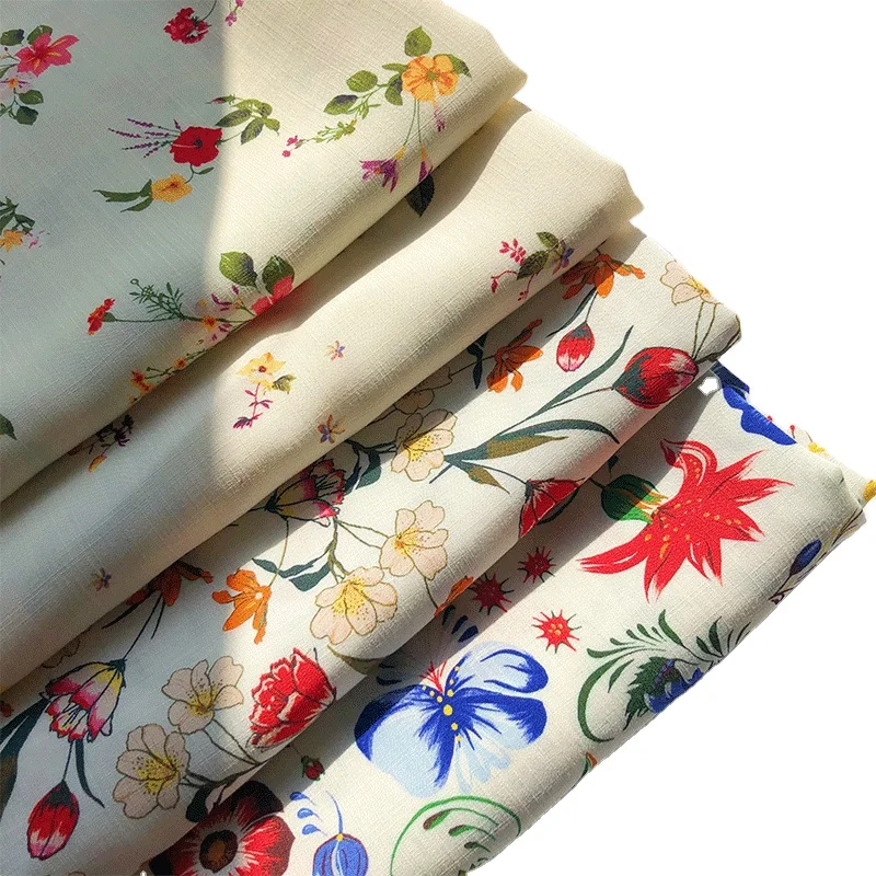 Нет минимального заказа, Бамбуковая вискозная ткань для одежды с цифровым принтом