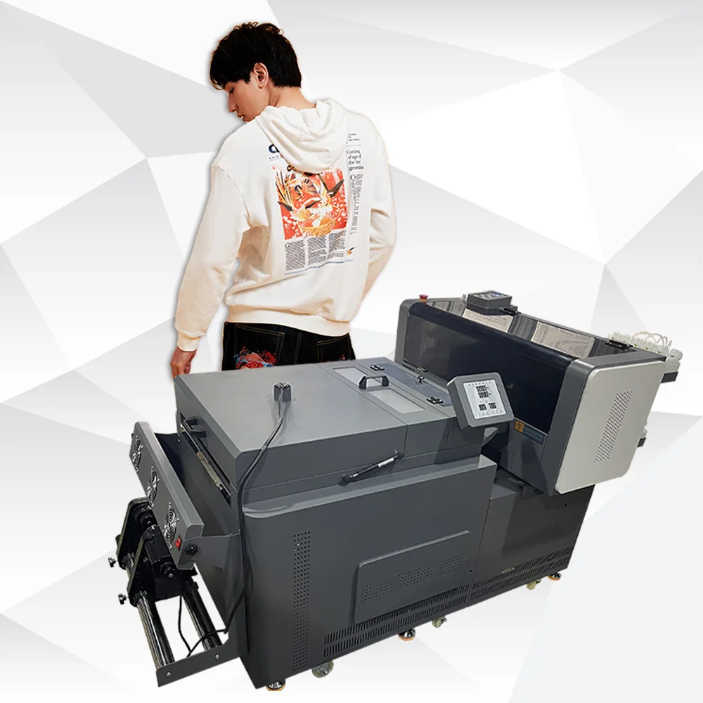 New model 2024 dtf printer Powder shaking with Purifier T-shirt printing machine DTF printer Double Epson i3200 i1600 head.