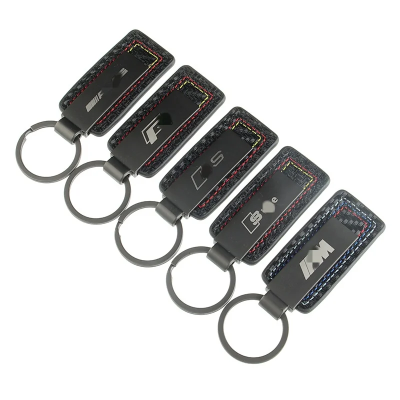 New high-end, for BMW m-benz AMG Audi sline Volkswagen RS R Leather Car Key chain pendant