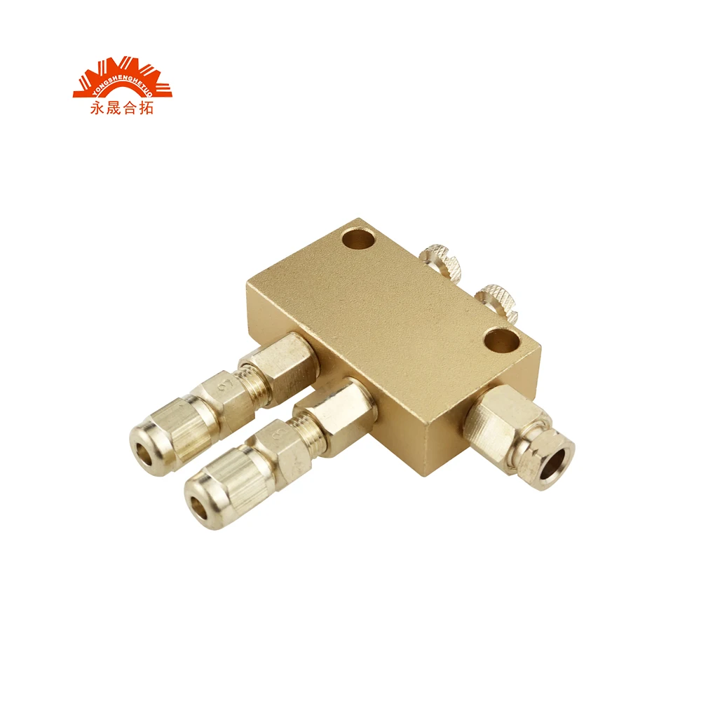 2-12 Outlet Flow Rate Adjustable Resistant Thin Oil Distributor Separator Valve With Meter Unit PSS for Centralized Lubrication