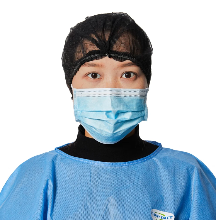 Disposable Bouffant Caps 21inches Hair Net Elastic Dust Cap for Food Service Kitchen Head Cover