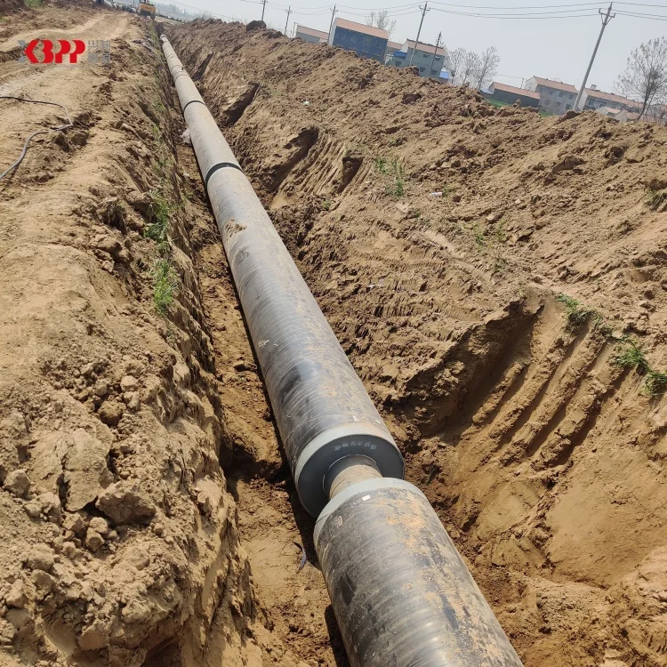 underground DN500 glass wool materials high temperature steam thermal insulation steel pipe with manufacturer