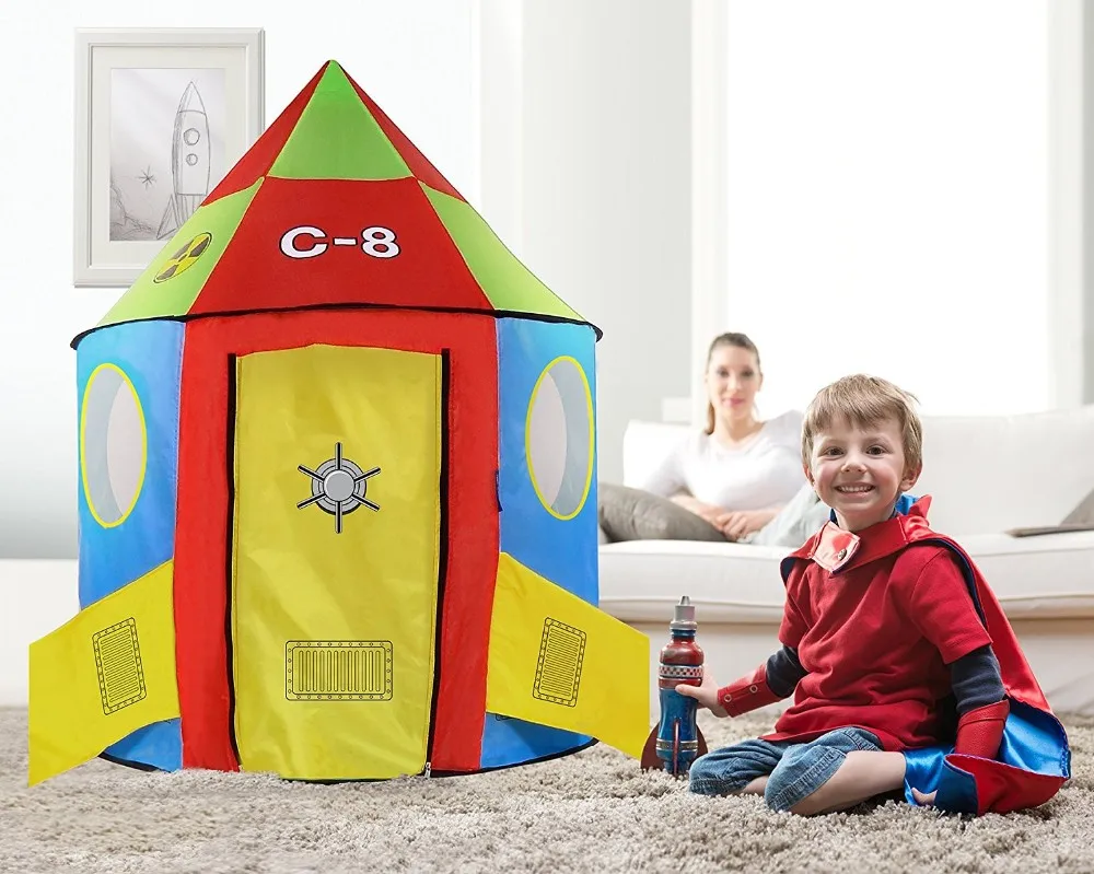 Spaceship Adventure kids play game tent/ Rocket shape Family Play Tent/Collapsible Play Tent