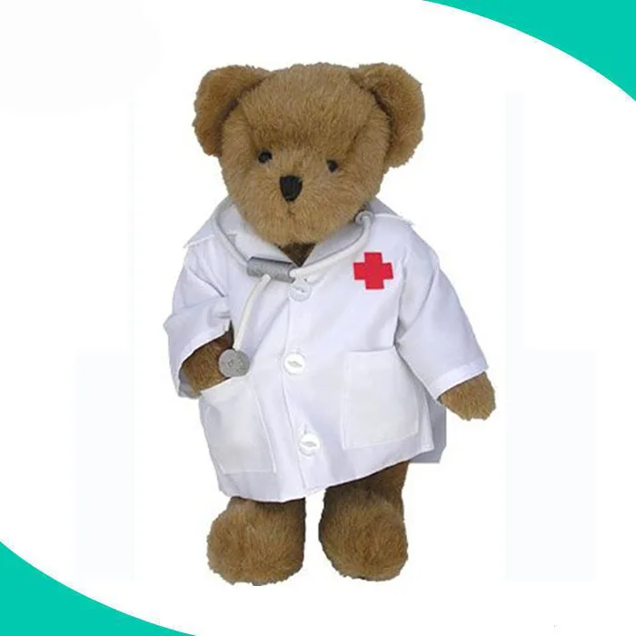 China factory Wholesale OEM custom US plush bear soft stuffed army teddy bear with clothes